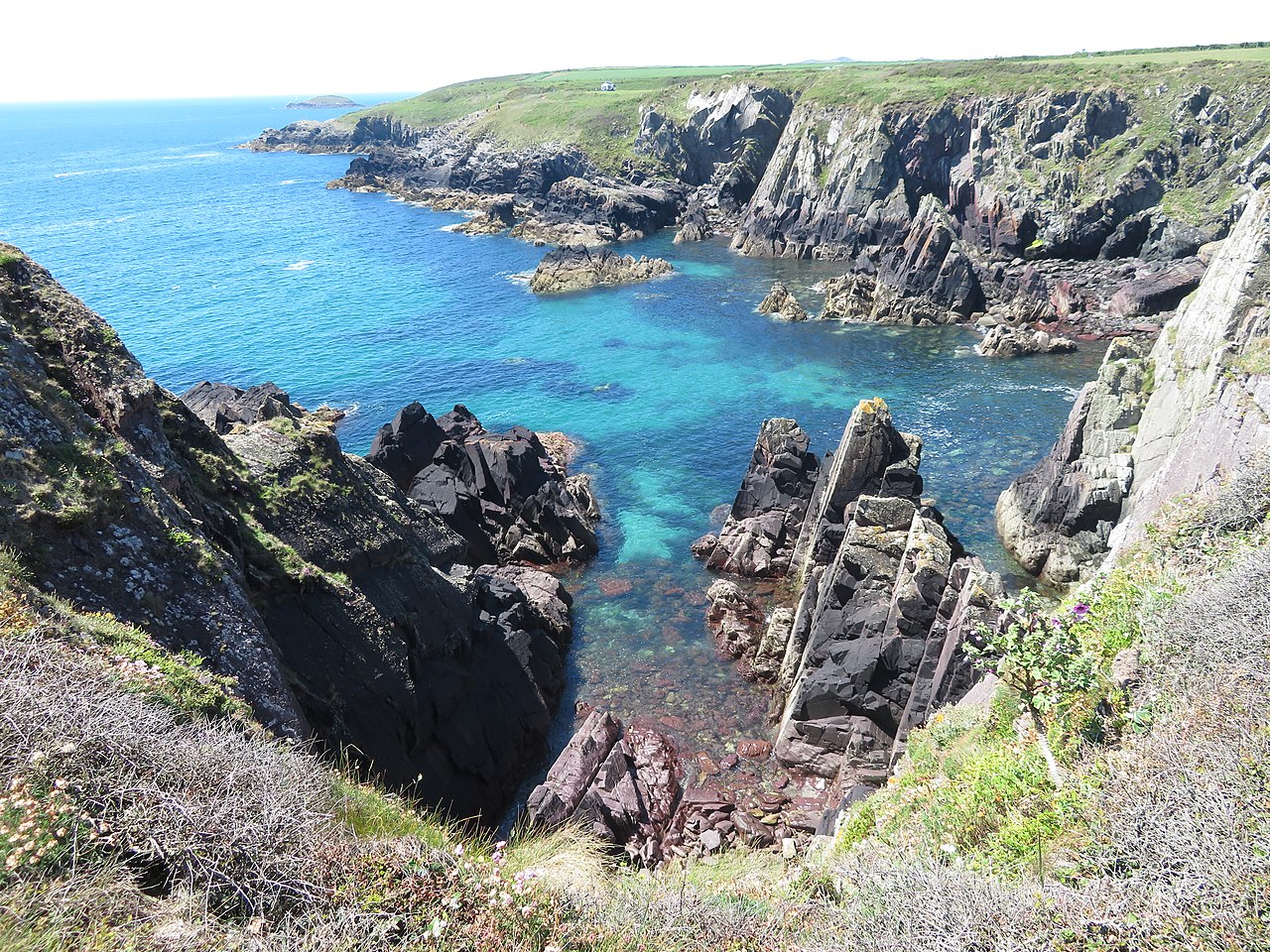 CC BY-SA 4.0 - area around Porth Coch Mawr and Porth y Ffynnon, W of Porthclais, Sir Benfro - Pembrokeshire, Wales 