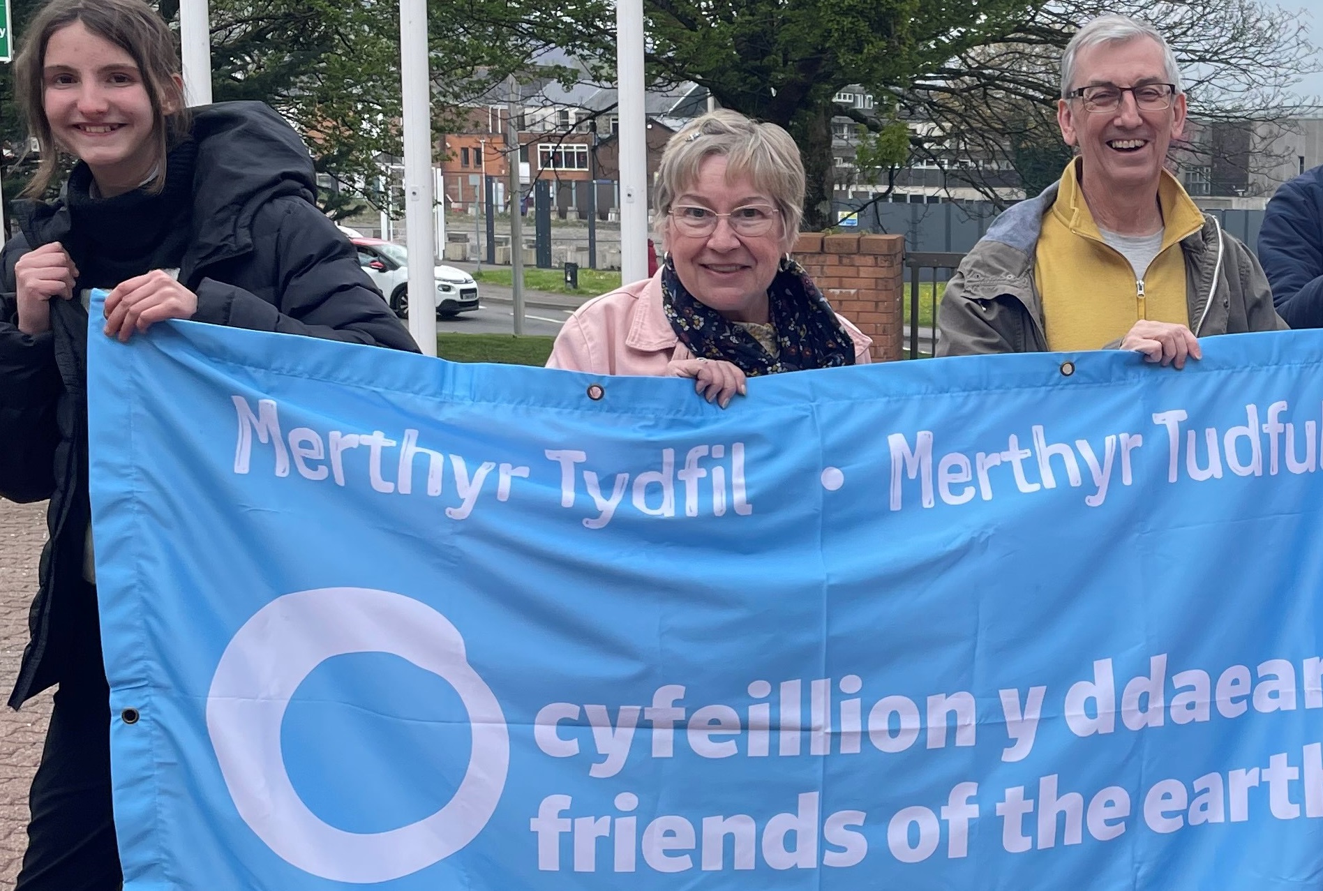 Chris and Alyson Austin from Merthyr Friends of the Earth (photo courtesy of Haf Elgar)