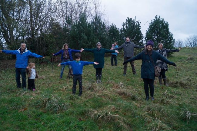 People standing in a field