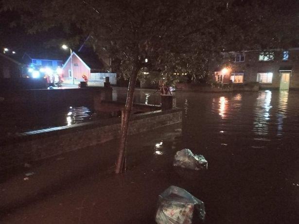 Flooded street in Kidwelly, Wales October 2021 The Kidwelly and Mynydd Noticeboard, Gemma Wilby