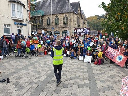 People on a climate demo