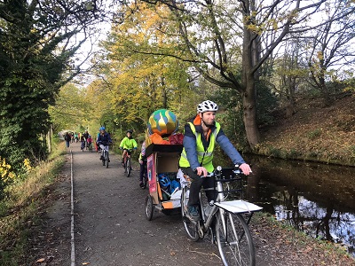 Cyclists on a climate demo