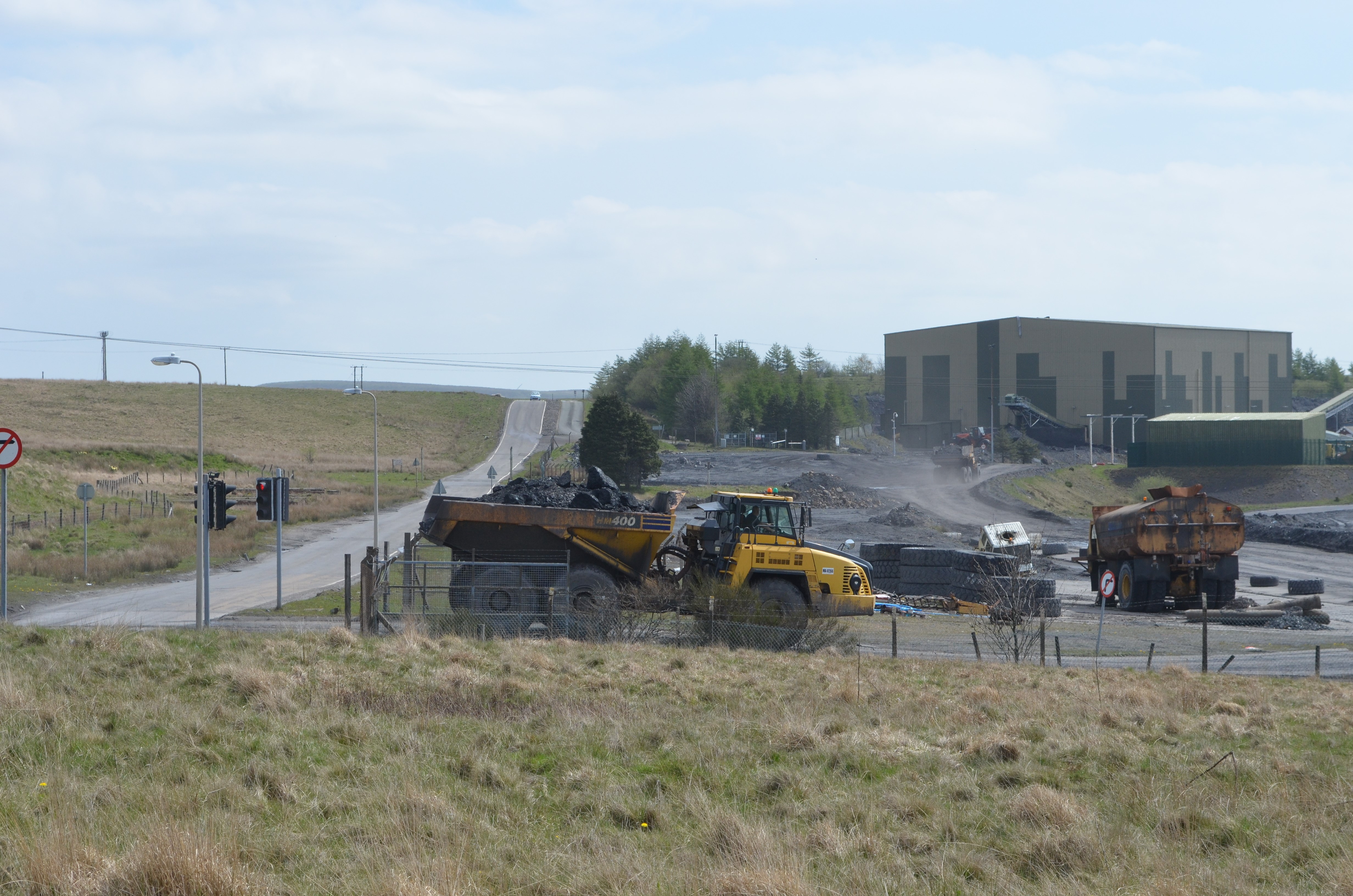 Coal truck leaving Ffos y Fran (photo courtesy of Chris Austin)