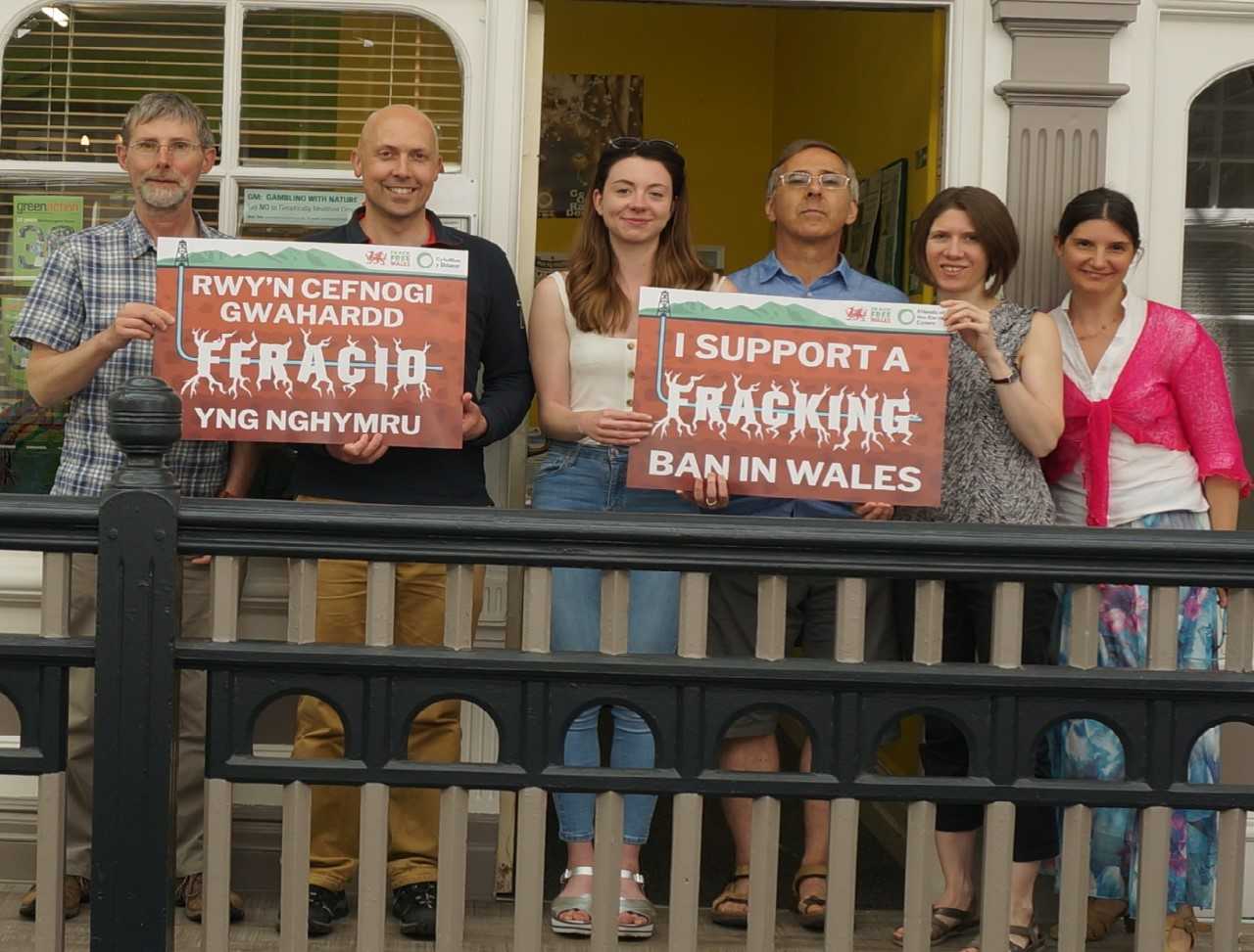 People protesting against fracking