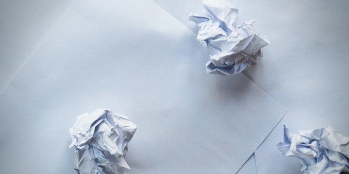 Scrunched up paper