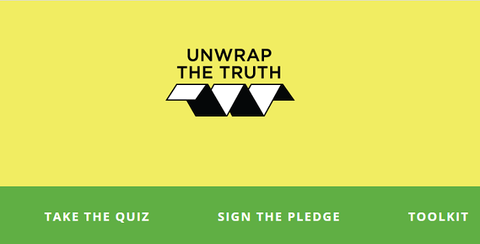Unwrap the truth pledge graphic