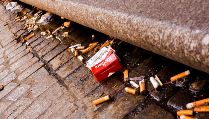 Cigarettes on ground