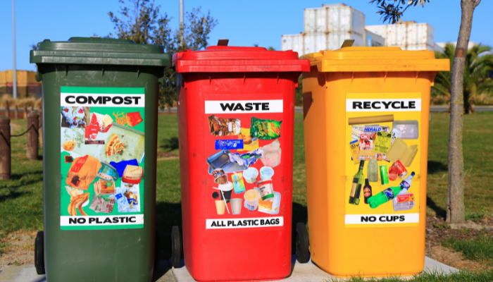 Picture of recycling bins