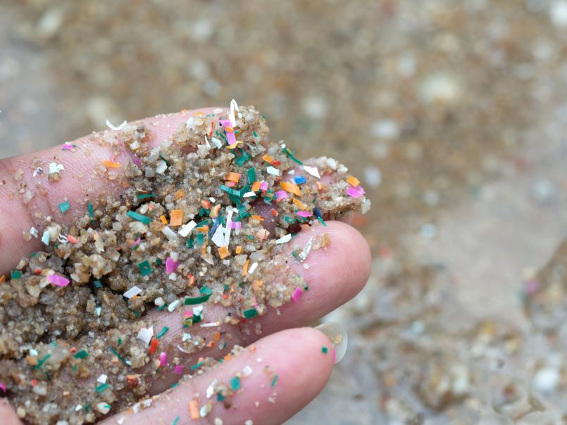 Microplastics in sand