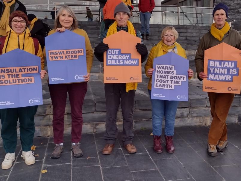 People standing outside Senedd