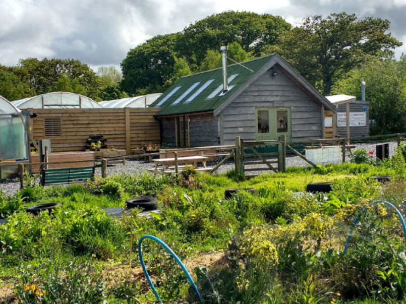 Photo of Ffarm Moelyci -  the local community clubbed together to buy it in the early 2000s. It’s now run as an environmentally-friendly farm, with 60 allotments for locals