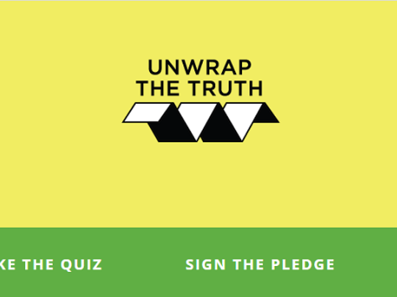 Unwrap the truth pledge graphic